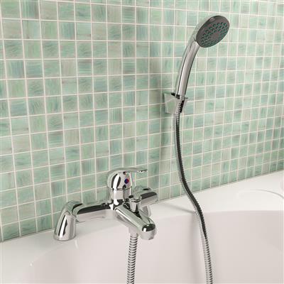 Isbourne Chrome Bath Shower Mixer with Kit