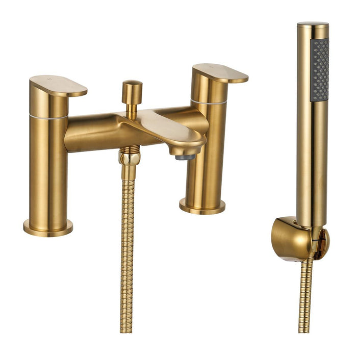 Nezrol Round Bath Shower Mixer Tap - Brushed Brass