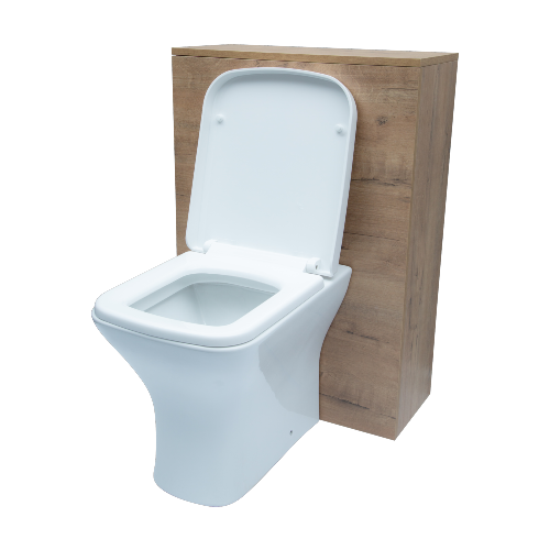 Attila Noir 600mm WC Toilet Unit - Ostippo Oak