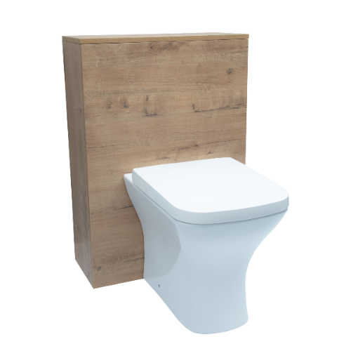 Attila Noir 600mm WC Toilet Unit - Ostippo Oak