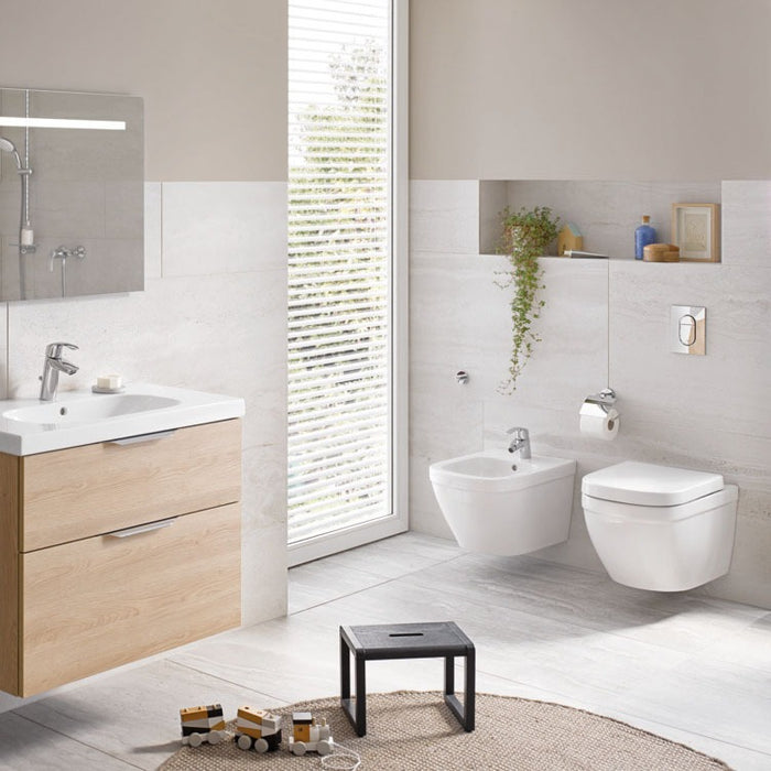 Grohe Euro Wall Hung Bidet Package (Tap + Waste Included)