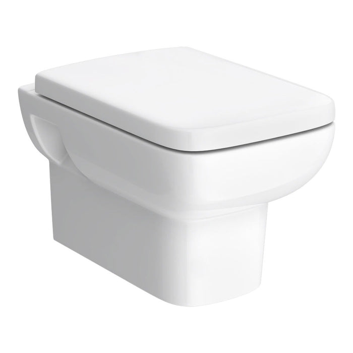Hudson Reed Arlo Square Wall Hung Pan with Top-Fix Soft Close Seat