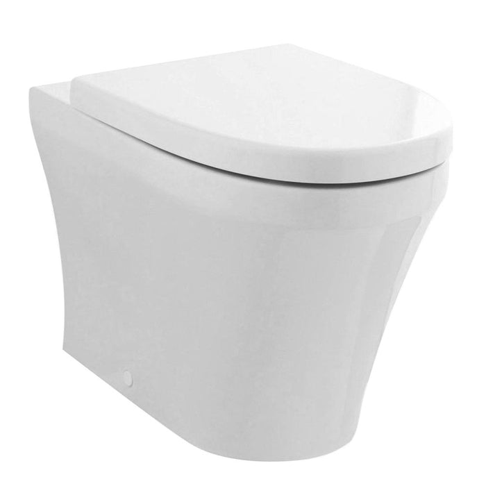 Hudson Reed Luna Round Back To Wall Pan with Top-Fixing Soft Close Seat