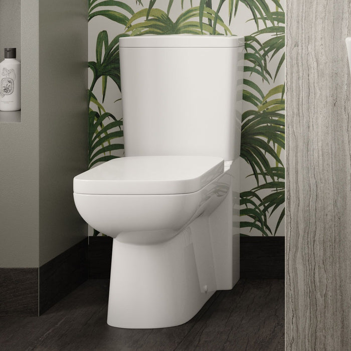 Hudson Reed Arlo Flush to Wall Toilet + Soft Close Seat