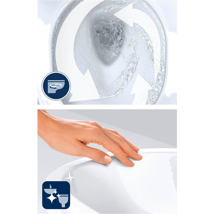 Grohe Cube Ceramic Rimless Wall Hung Toilet + Soft Close Seat