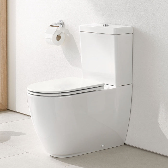 Grohe Essence Rimless Close Coupled Toilet + Soft Close Seat (Bottom Inlet)