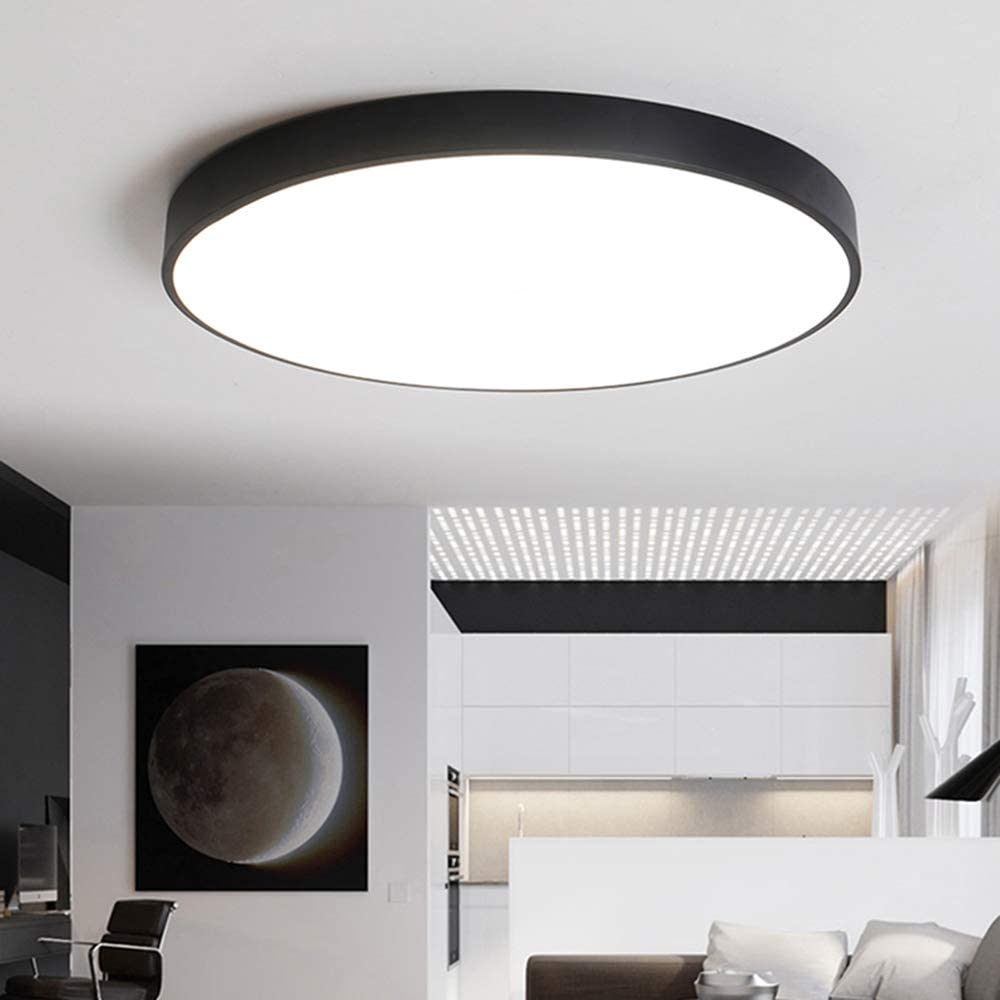 Optim Noir IP44 Bathroom Ceiling Light Round - Black — Wise Bathrooms