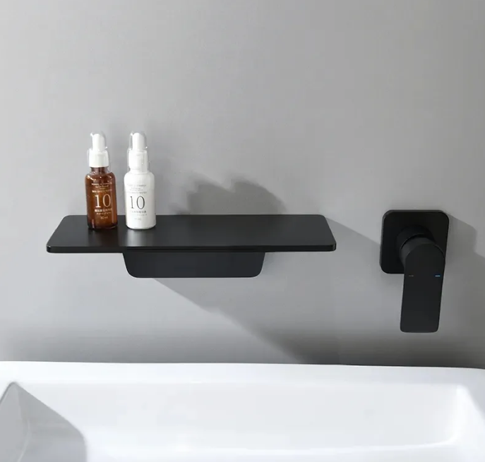 Noir Solex Wall Mounted Tap with Single Lever Handle Control - Choose Colour