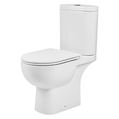 Newton Open Back Close Coupled Toilet (Including Seat)