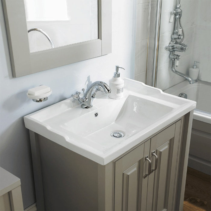Old London 600mm Traditional 2-Door Basin & Cabinet - Choose Colour