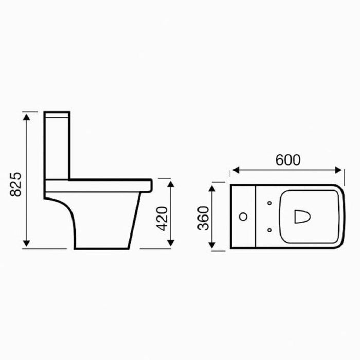 Kartell KVit Sicily Close Coupled WC Toilet Pack with Soft Close Seat
