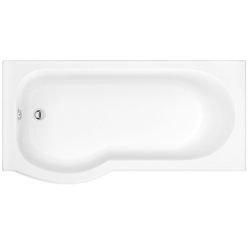 Pilma Left Hand Shower Bath with Side Panel & Screen  - 1500 x 850mm