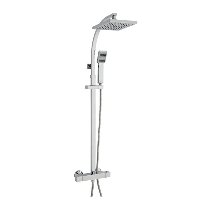 Pure Option 5 Thermostatic Exposed Bar Shower with Overhead Drencher and Sliding Handset