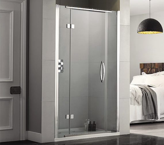 Aquadart 900mm Inline Hinged Recess Shower Door
