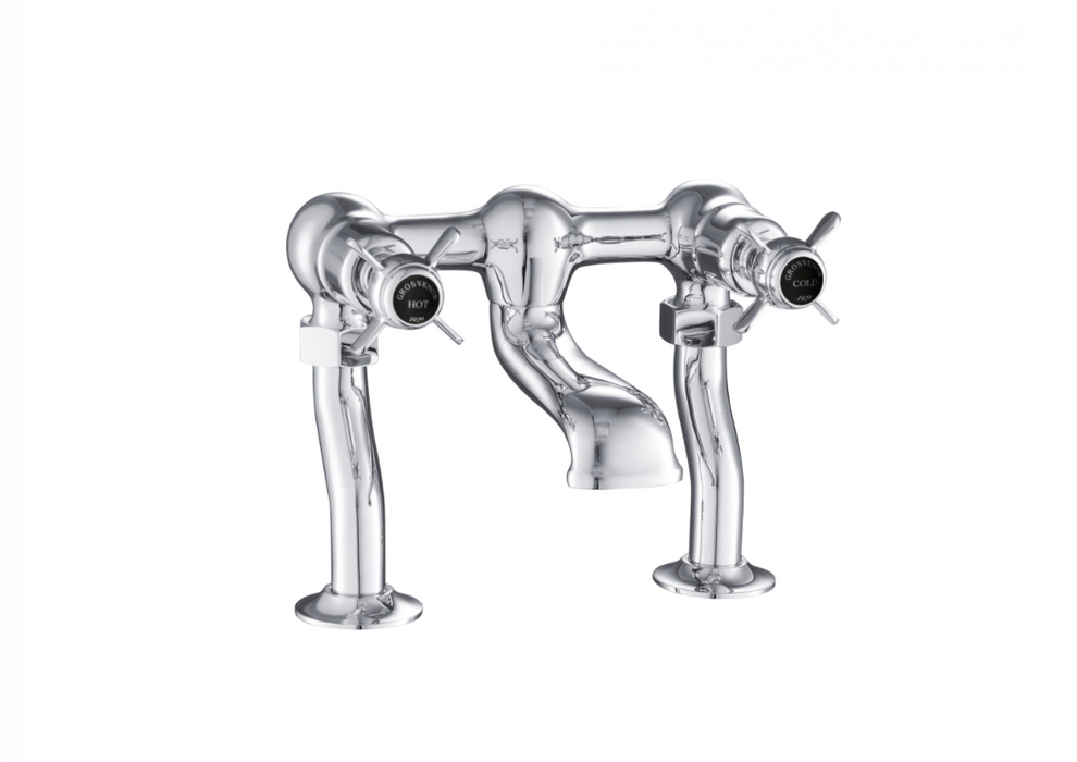 JTP Grosvenor Pinch Black Edition Deck Mounted Bath Filler