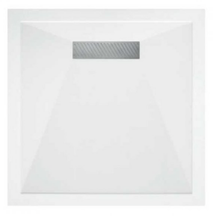 TM Square 25mm High Linear Stone Resin Shower Tray - Select Size