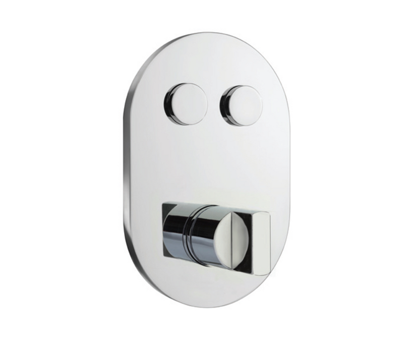 JTP Leo Chrome 2 Outlet Touch Thermostat