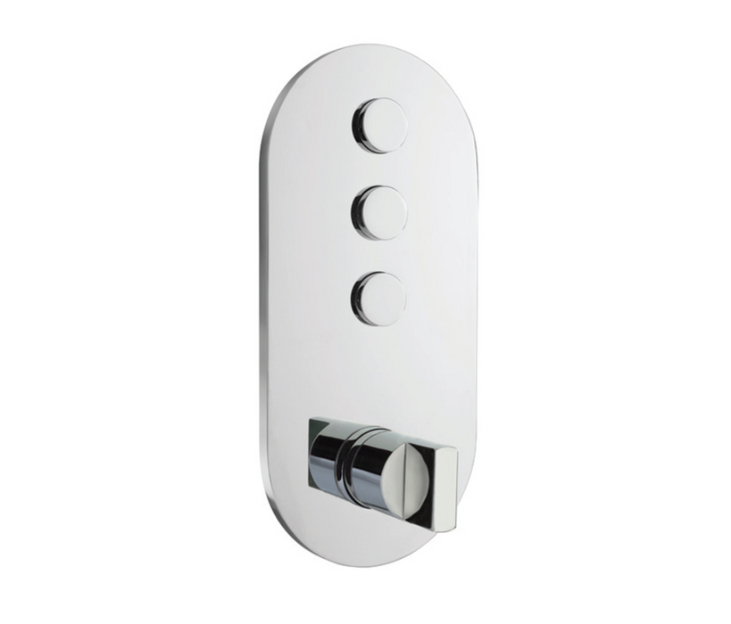 JTP Leo Chrome 3 Outlet Touch Thermostat