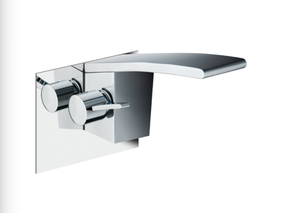 JTP Wings Chrome Wall Mounted Single Lever Basin Mixer