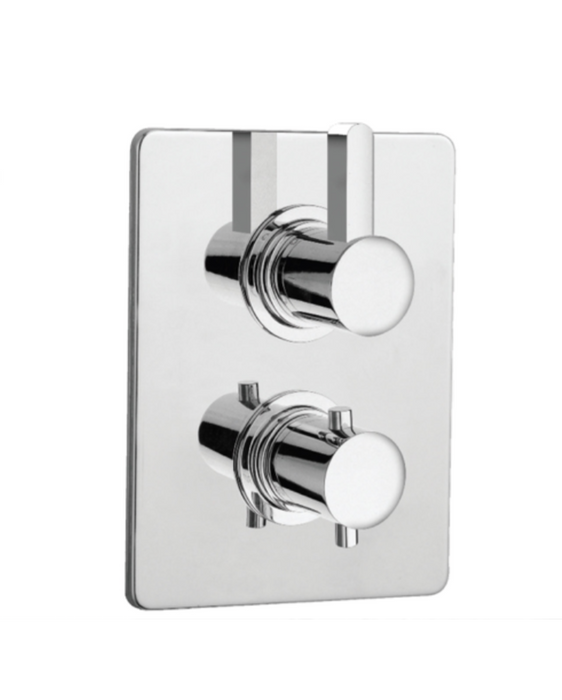 JTP Wings Chrome Thermostatic Concealed 1 Outlet Shower Valve