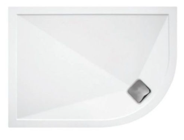 TM Quadrant 25mm Elementary Anti-Slip Stone Resin Shower Tray Right Hand - Select Size