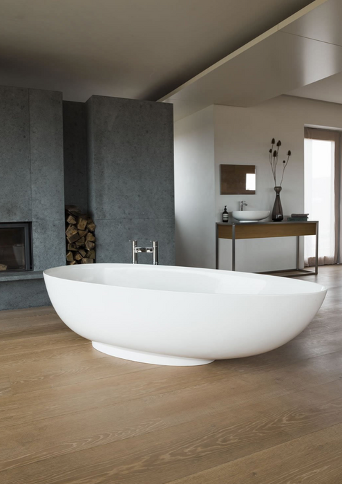 ClearWater Modern Teardrop Grande Clear Stone Freestanding Bath 1910x 820mm