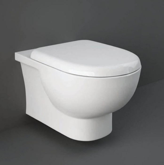 RAK Ceramics Tonique Wall Hung Rimless WC with Soft Close Seat