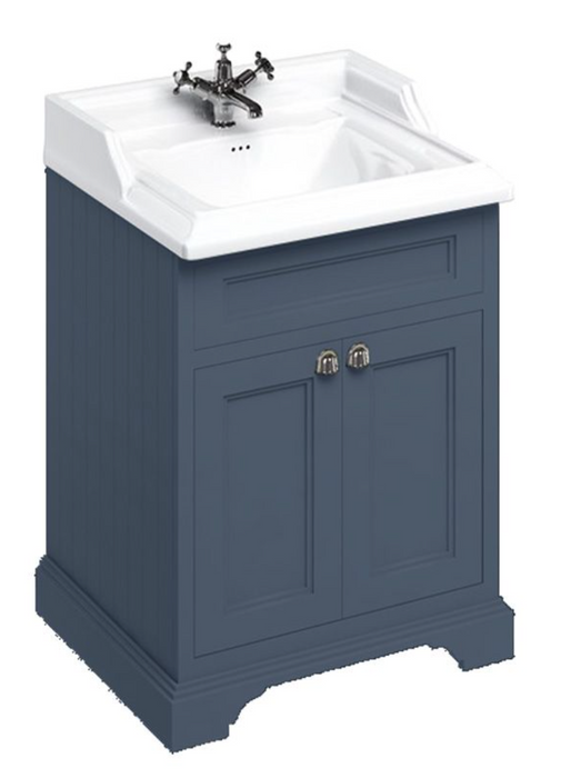 Burlington Freestanding Furniture Blue 650mm Vanity Unit & Basin