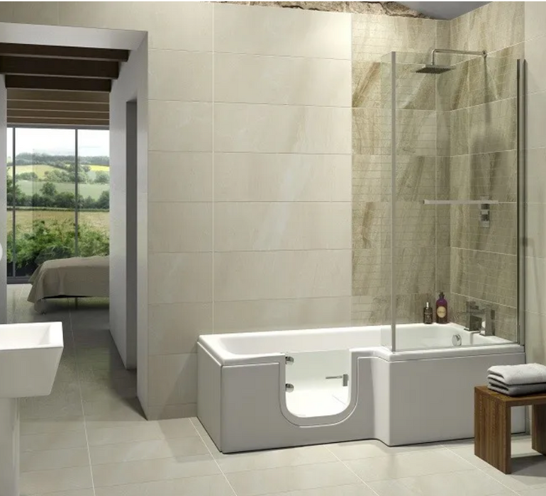 Trojan Solarna L Shape Easy Access Bath 1700 x 850 x 750mm RH