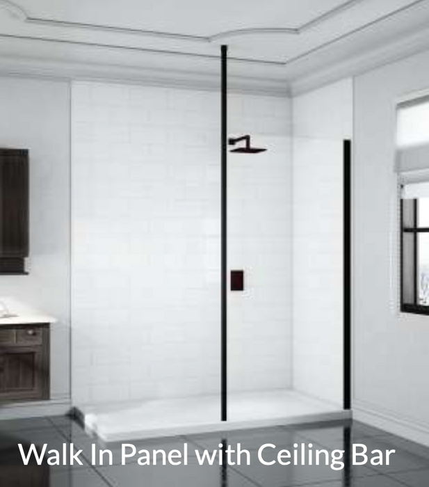 Merlyn Vivid Dusk Walk In Panel Vertical Floor to Ceiling Bar 300mm