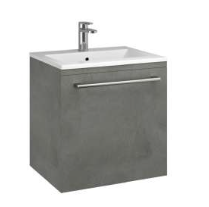 Odyssey Modular Claystone Textured 500 Wall Hung Vanity Unit with Basin