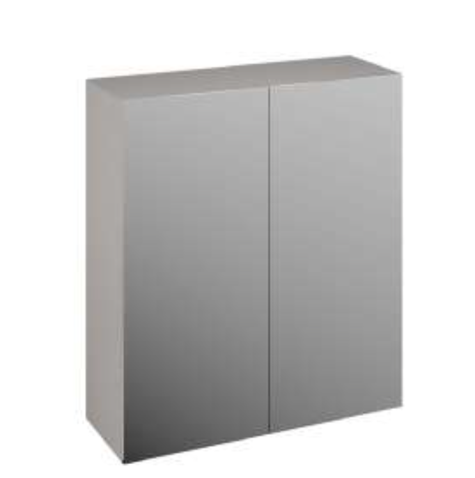 Odyssey Modular Gloss Light Grey 600 2 Door Mirrored Wall Cabinet