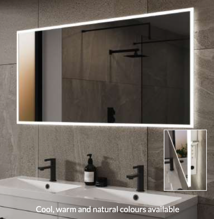 Sensio Glimmer Pro LED Mirror with Diffused Border 700mm x 500mm