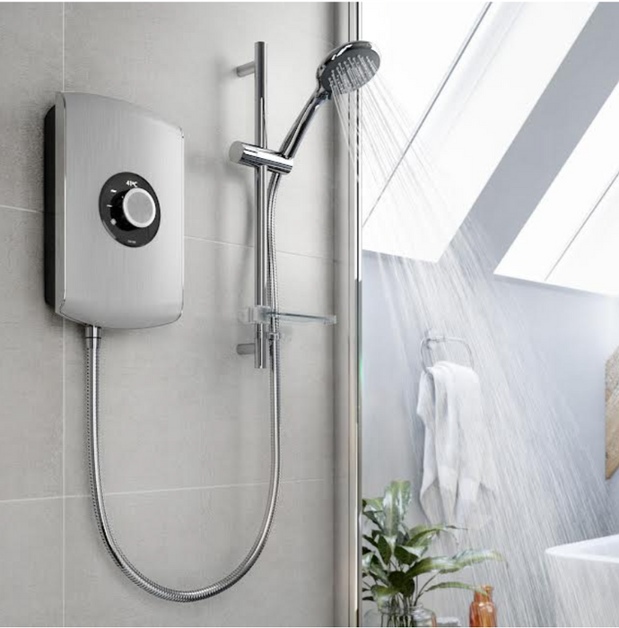 Triton Amore Brushed Steel Electric Shower 9.5kW