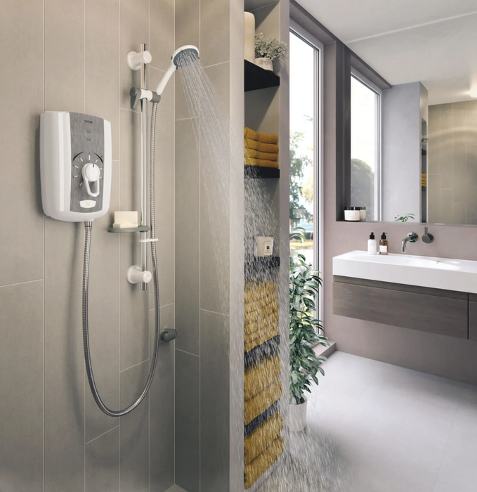 Triton Omnicare Style Thermostatic Electric Shower with Grab Kit 8.5kW