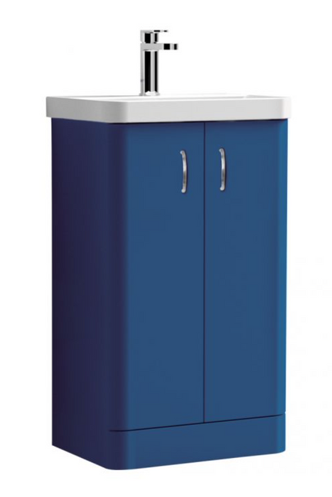 Tumho Azzure Blue 600mm Floorstanding Vanity Unit with Basin