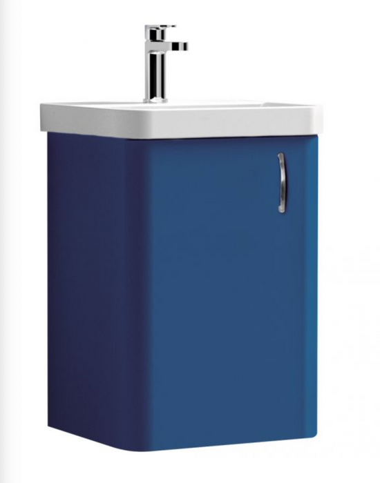 Tumho Azzure Blue 400mm Wall Hung Vanity Unit with Basin