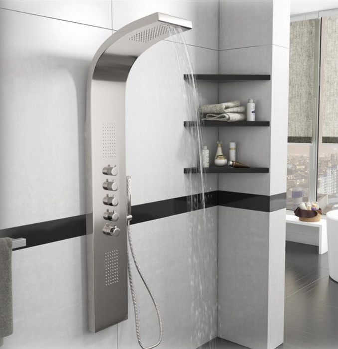 Synergy Chrome Stream Panel Shower with Jets