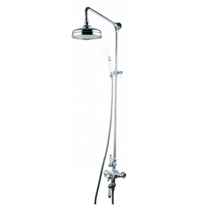 Trisen Shalma Chrome Exposed Thermostatic Shower with Kit