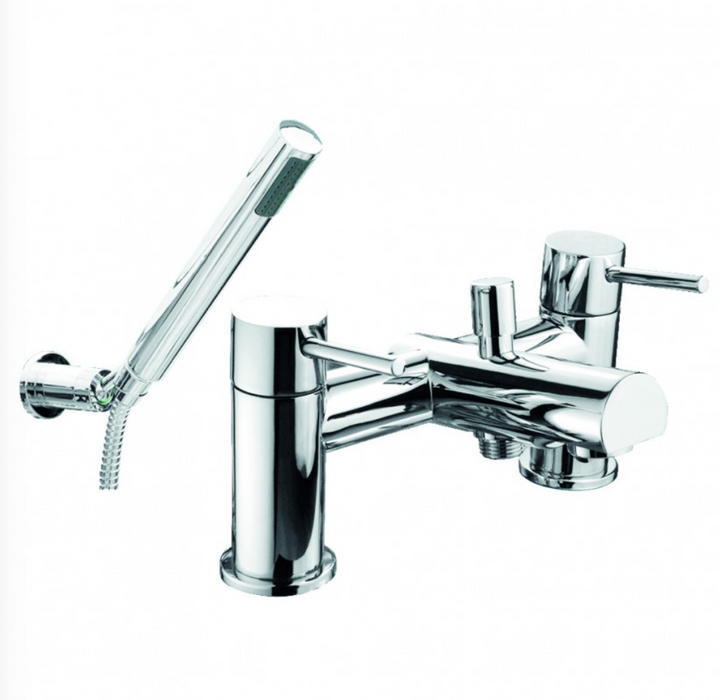 Trisen Grove Chrome Two Handle Bath Shower Mixer with Kit