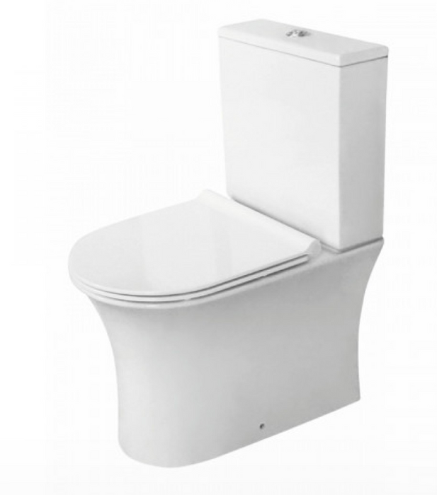 Deia Closed Back Comfort Height Rimless Pan with Cistern & Soft Close Seat
