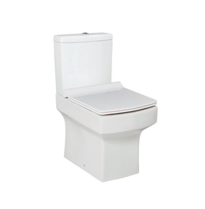 Denza Open Back Pan with Cistern & Soft Close Slimline Seat