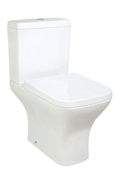 Porto Rimless Open Back Pan with Cistern & Soft Close Seat