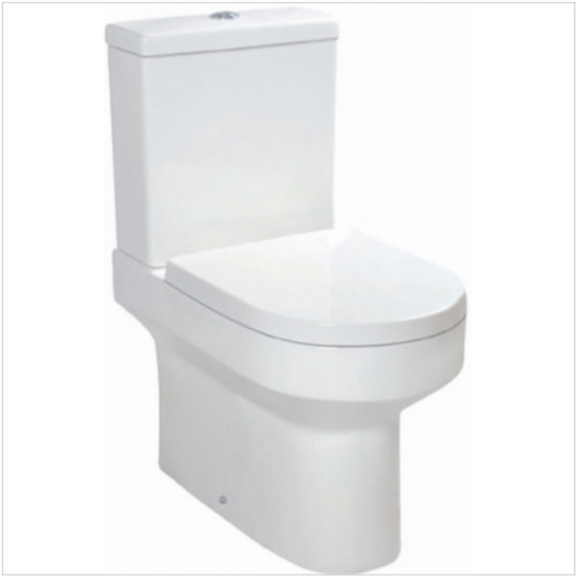 Spa Open Back Comfort Height  Pan with Cistern & D Shape Soft Close Seat