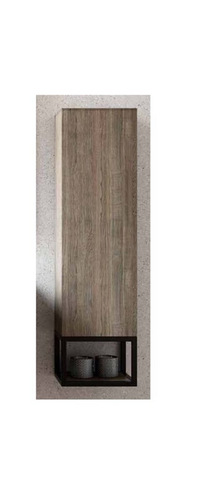 Ambience Grey Oak Tall Boy Cabinet 900mm