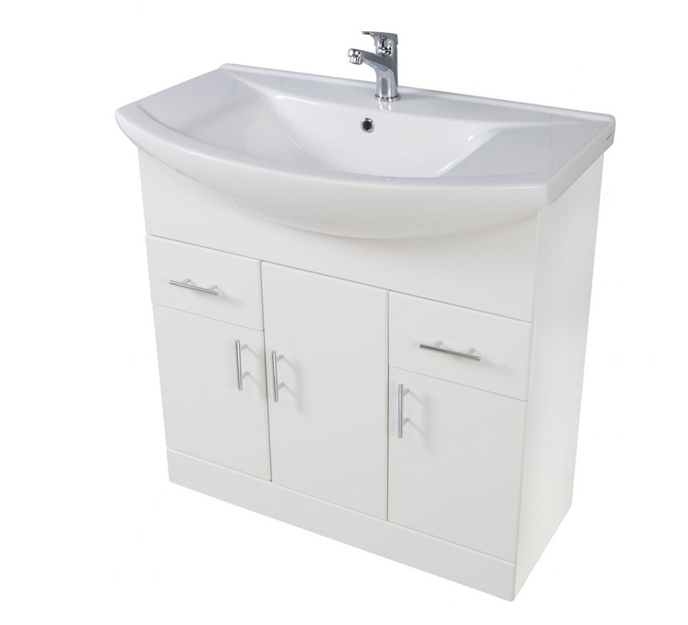 Lanza Polar White 650 Floor Cabinet with Basin
