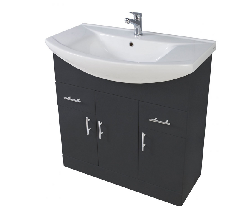 Lanza Anthracite 650 Floor Cabinet with Basin