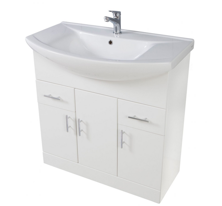 Lanza Polar White 950 Floor Cabinet with Basin