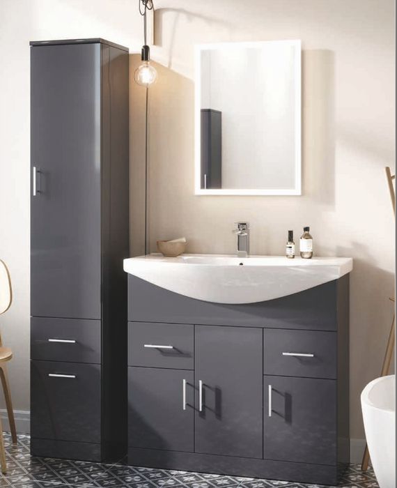 Lanza Anthracite 950 Floor Cabinet with Basin