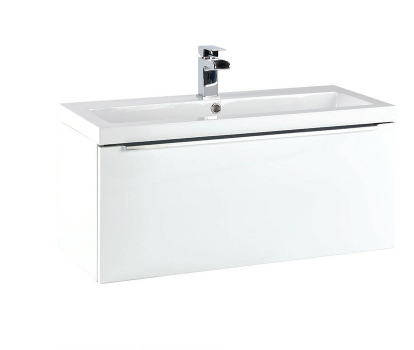 Muro Gloss White 800 Vanity Unit with Basin